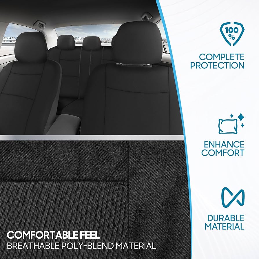 Amazon.com: BDK PolyPro Car Seat Covers Full Set in Solid